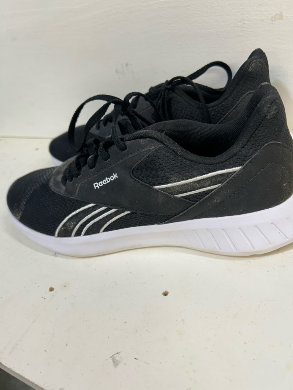 Reebok Black with White Accent Running Shoes